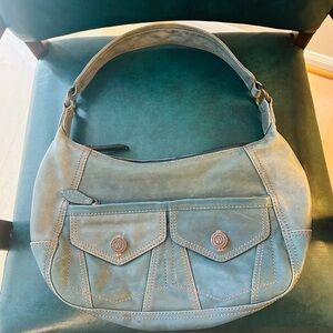 Wilsons Leather Blue Jean Y2K Shoulder Bag